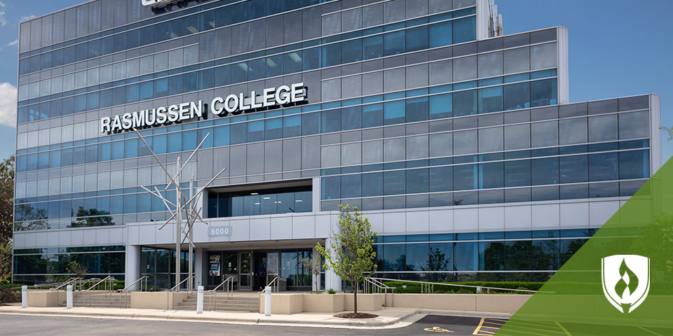 Exterior view of the Rasmussen University Rockford campus.