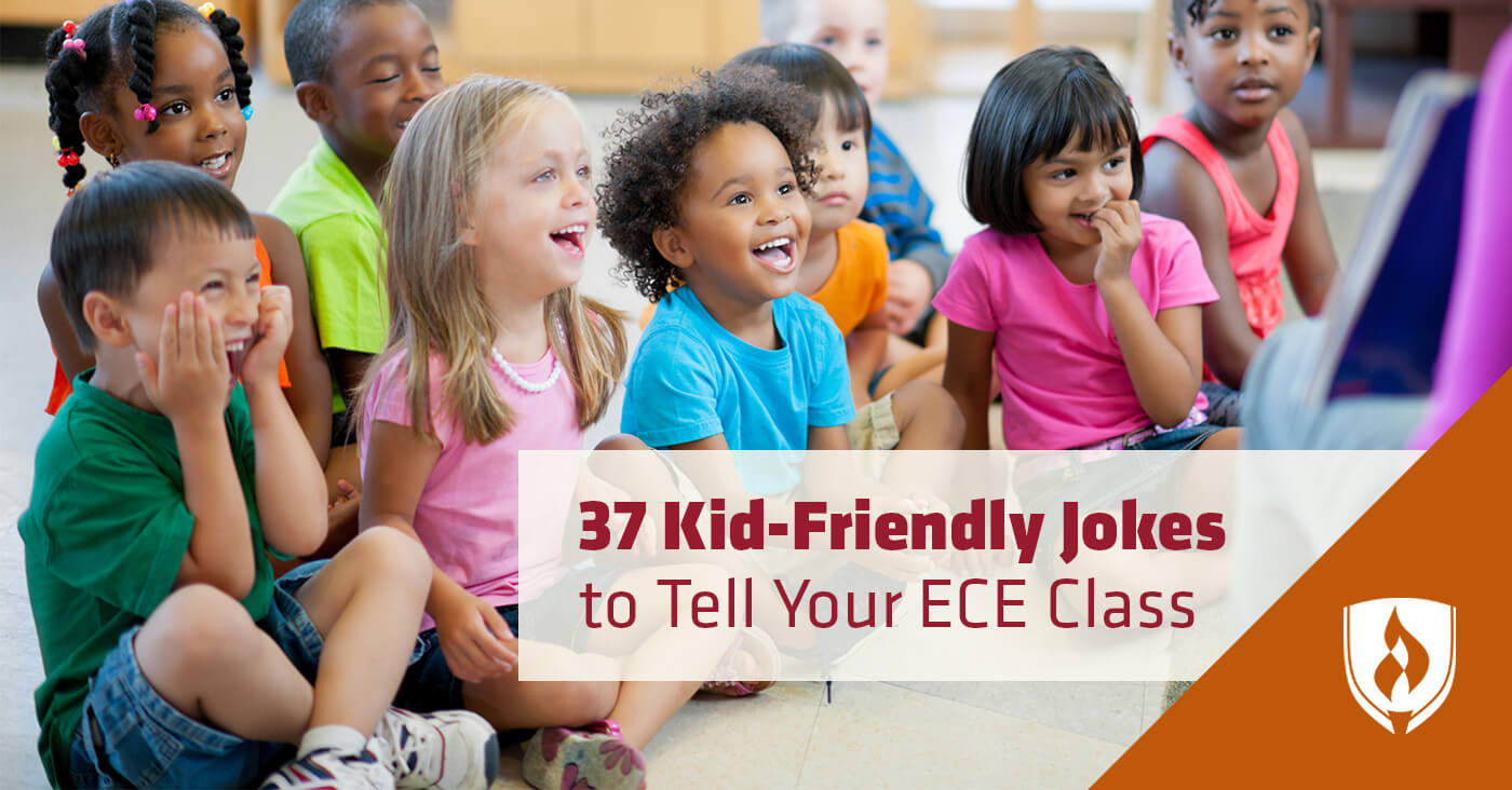 group of preschool children sitting on floor laughing