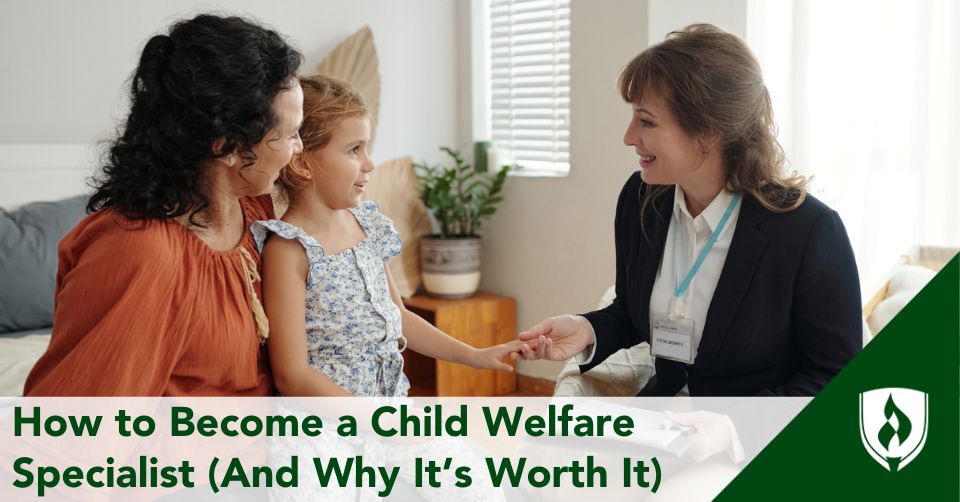 A CPS worker meets with a child and parent