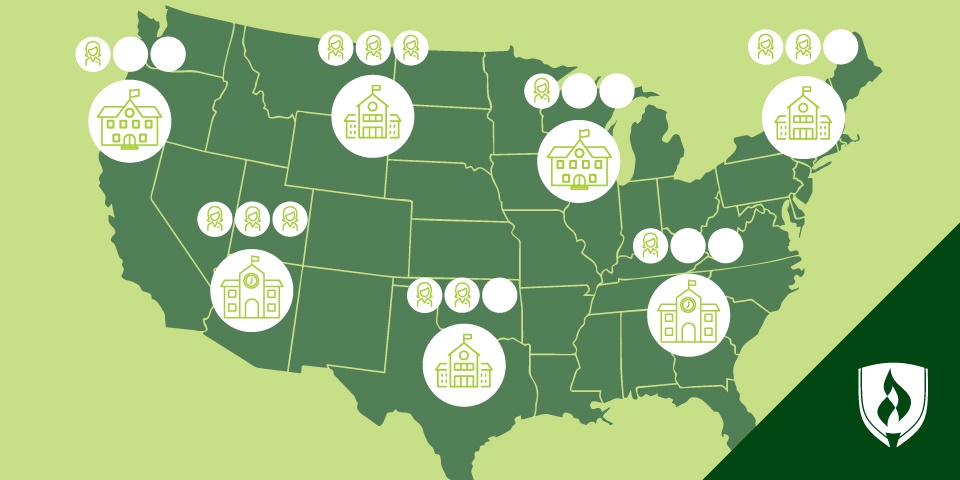 illustration of preks around the united states on a map