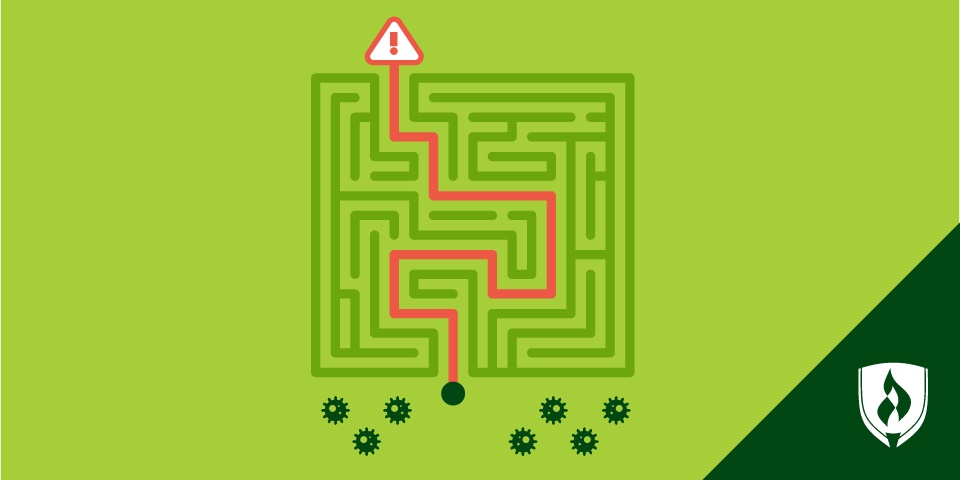 illlustration of a techy maze representing penetration testing