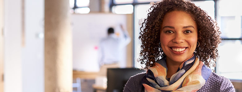 female business professional in a office