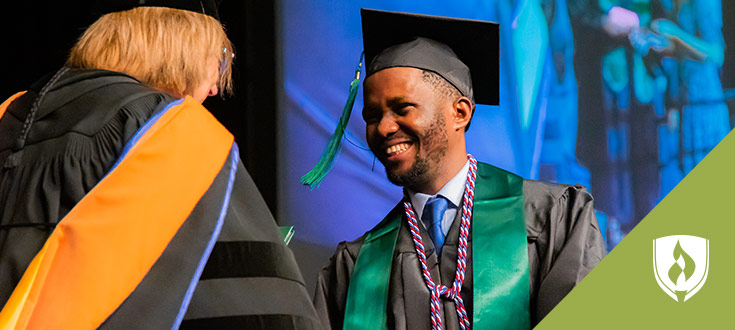 male military graduate with color cords